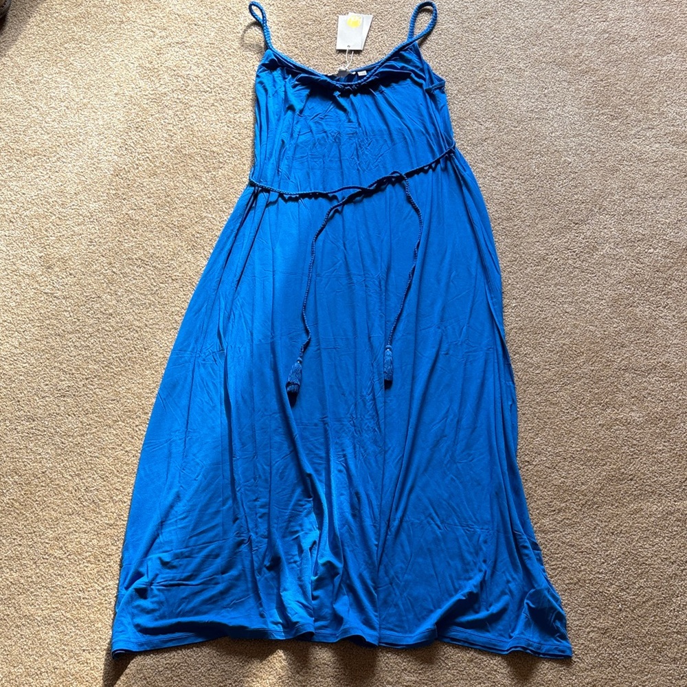 Boden Blue Maxi Dress 16-18L long NWT